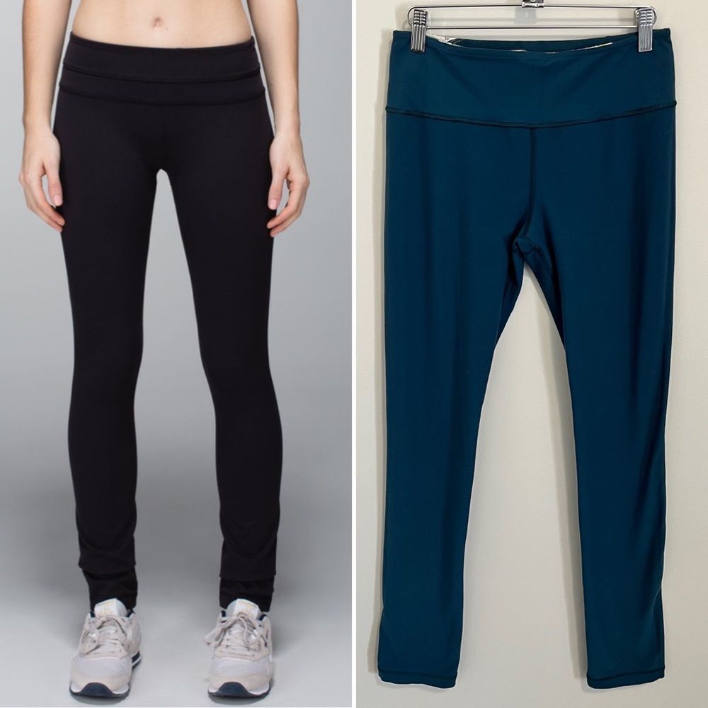 lululemon athletica Skinny Leggings in Black and Teal